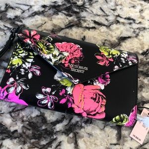Victoria’s Secret wallet black floral net